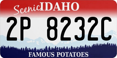 ID license plate 2P8232C