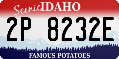 ID license plate 2P8232E