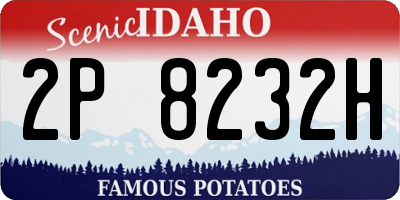 ID license plate 2P8232H