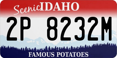 ID license plate 2P8232M