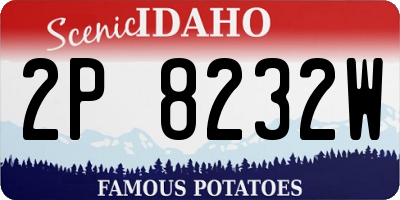 ID license plate 2P8232W
