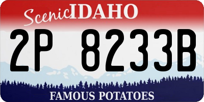 ID license plate 2P8233B