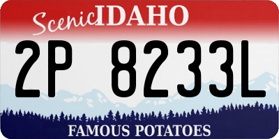 ID license plate 2P8233L