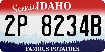 ID license plate 2P8234B