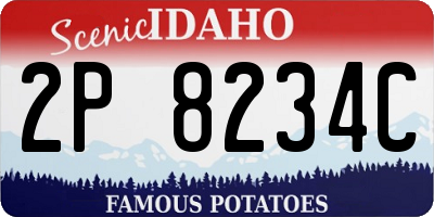 ID license plate 2P8234C