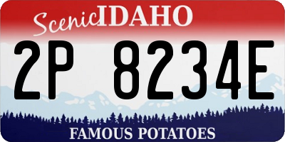 ID license plate 2P8234E