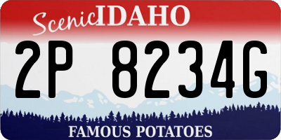ID license plate 2P8234G