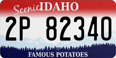 ID license plate 2P8234O