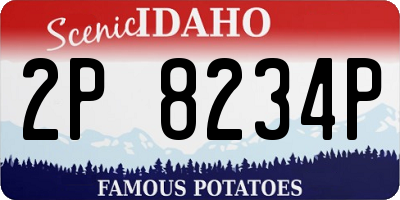 ID license plate 2P8234P