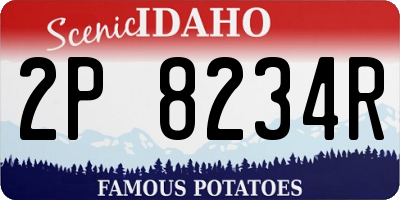 ID license plate 2P8234R