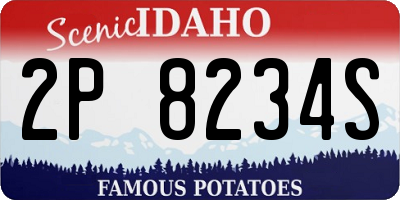 ID license plate 2P8234S