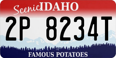 ID license plate 2P8234T