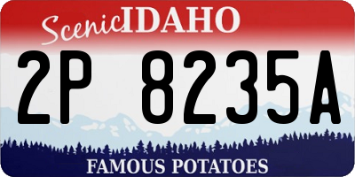 ID license plate 2P8235A