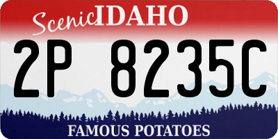 ID license plate 2P8235C