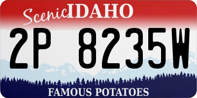 ID license plate 2P8235W