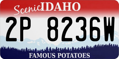 ID license plate 2P8236W