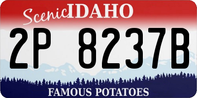 ID license plate 2P8237B