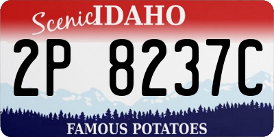 ID license plate 2P8237C