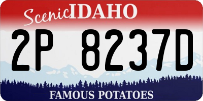 ID license plate 2P8237D