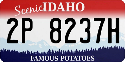 ID license plate 2P8237H