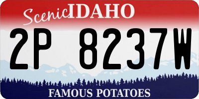 ID license plate 2P8237W