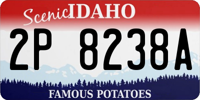 ID license plate 2P8238A