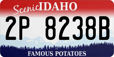 ID license plate 2P8238B