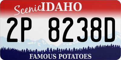 ID license plate 2P8238D
