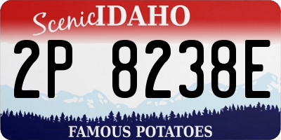 ID license plate 2P8238E