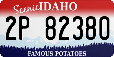 ID license plate 2P8238O