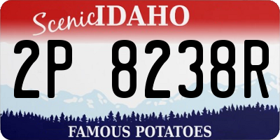 ID license plate 2P8238R