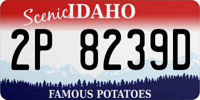 ID license plate 2P8239D