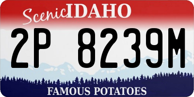 ID license plate 2P8239M