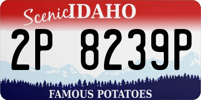 ID license plate 2P8239P