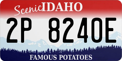 ID license plate 2P8240E