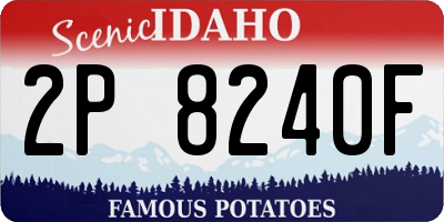 ID license plate 2P8240F