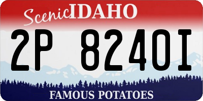 ID license plate 2P8240I