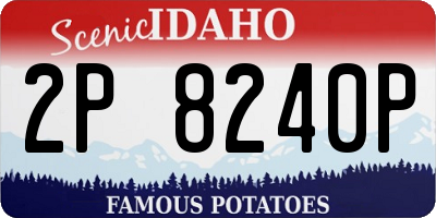 ID license plate 2P8240P