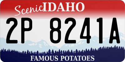 ID license plate 2P8241A