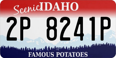 ID license plate 2P8241P