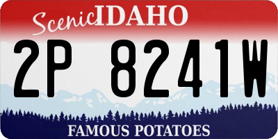 ID license plate 2P8241W