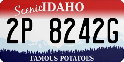 ID license plate 2P8242G