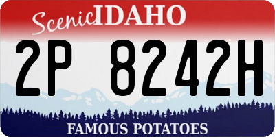 ID license plate 2P8242H