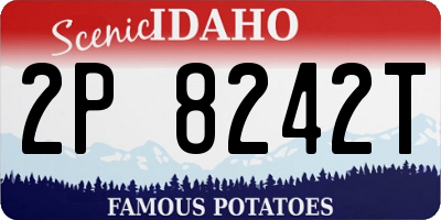 ID license plate 2P8242T
