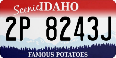 ID license plate 2P8243J