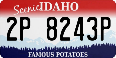 ID license plate 2P8243P