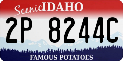 ID license plate 2P8244C