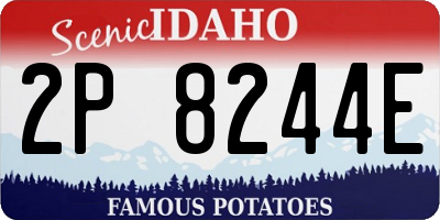 ID license plate 2P8244E