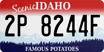 ID license plate 2P8244F