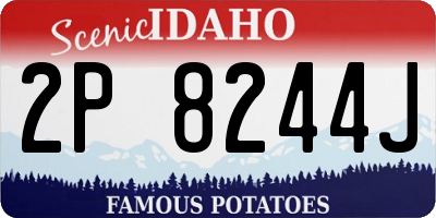ID license plate 2P8244J
